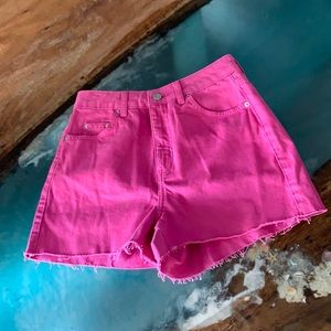 Topshop Pink Cut-off Hi-Rise Shorts 💗